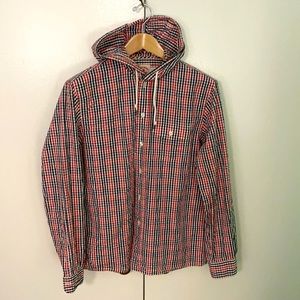 Brooks Brothers Men’s hooded seersucker shirt (M)